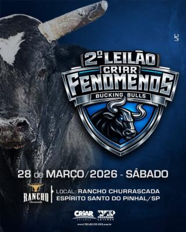 2º Leilão Fenômenos Bucking Bulls - Edição Rancho Churrascada