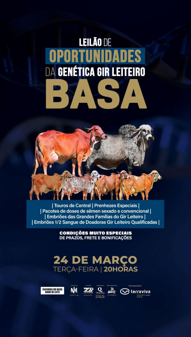 Leilão Virtual de Oportunidades Gir Leiteiro Basa