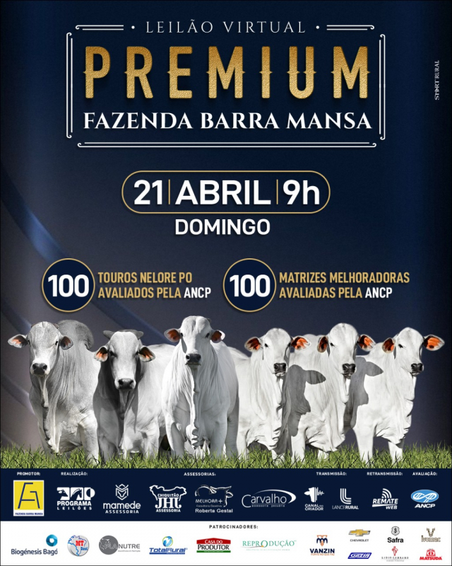 Leilão Virtual Premium  - Fazenda Barra Mansa