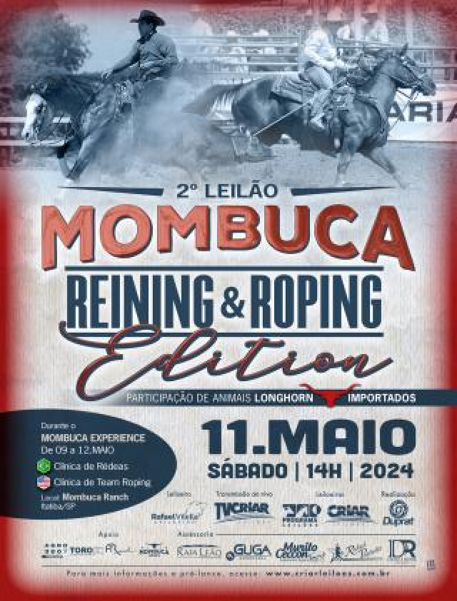 2º Leilão Mombuca Reining & Roping Edition