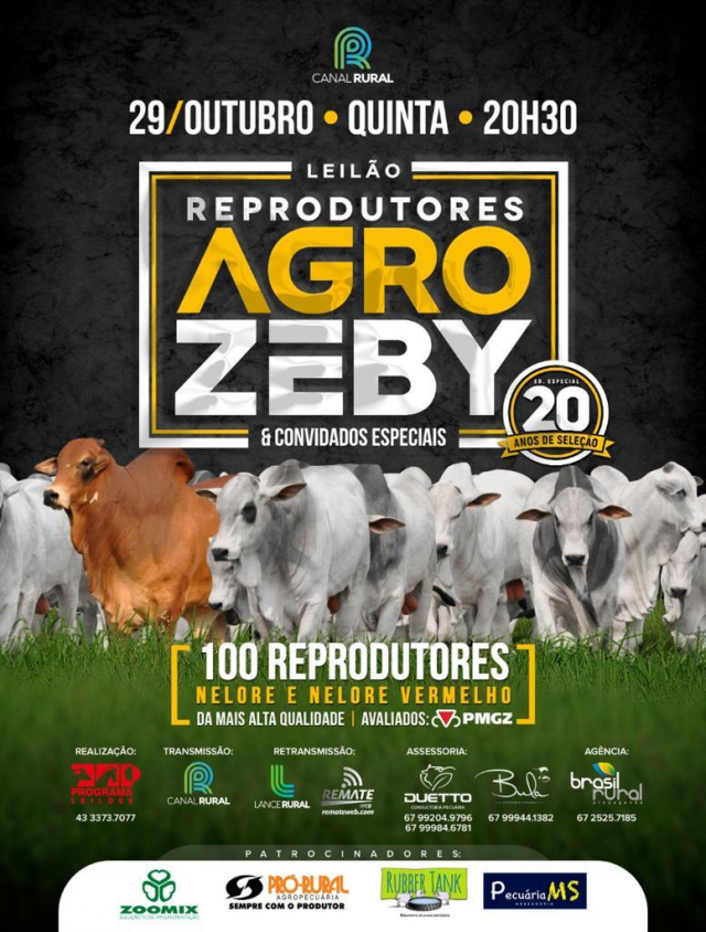 Leilão Reprodutores Agro Zeby & Convidados Especiais
