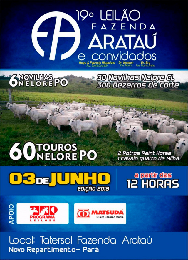 19° Leilão Fazenda Arataú & Convidados